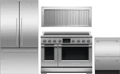 4 Piece Package Includes Refrigerator, Range, Hood And Dishwasher